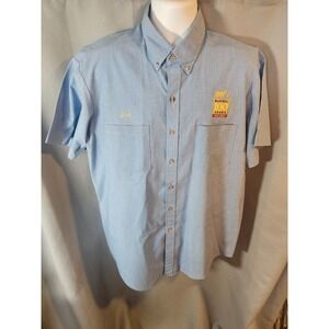 Vintage Blue Bell Ice Cream Riverside USA Uniform Men's Shirt Sz XXL 2XL White